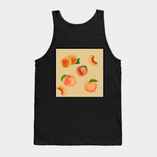 Peaches Pattern Cream Tank Top